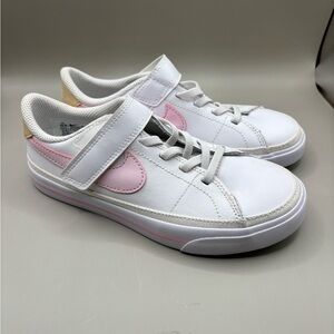 Nike Kids White and Pink Sneakers